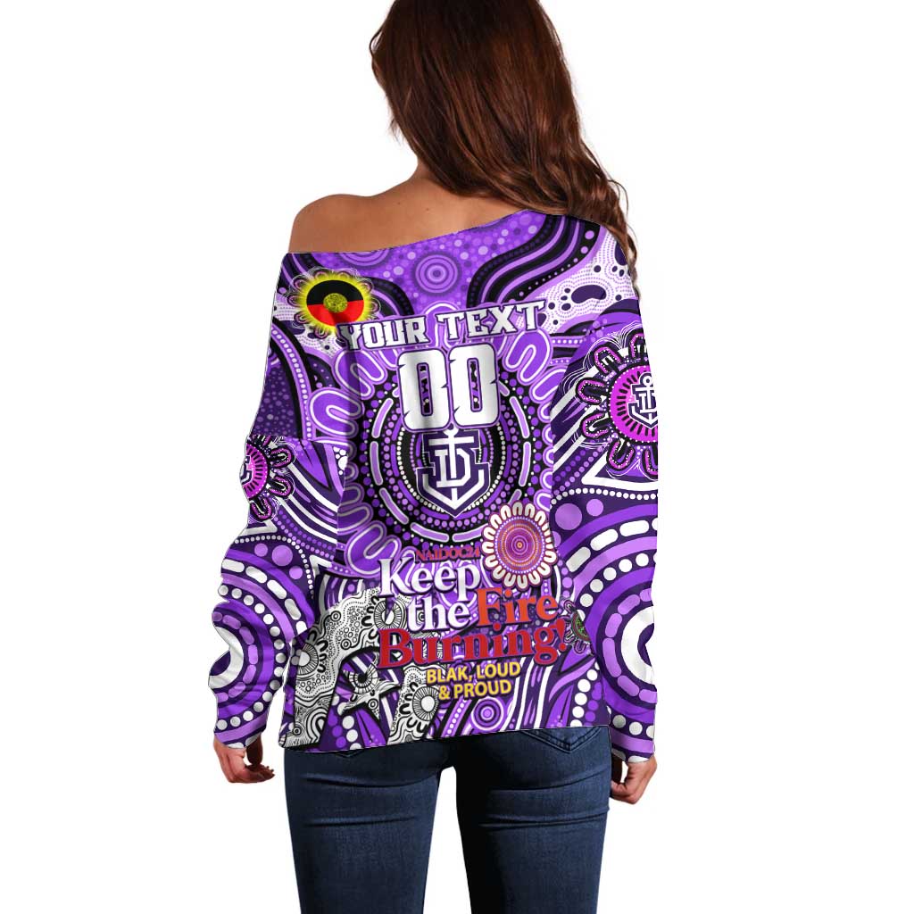 Custom Fremantle Dockers Freo NAIDOC Week 2024 Off Shoulder Sweater Mascot Football