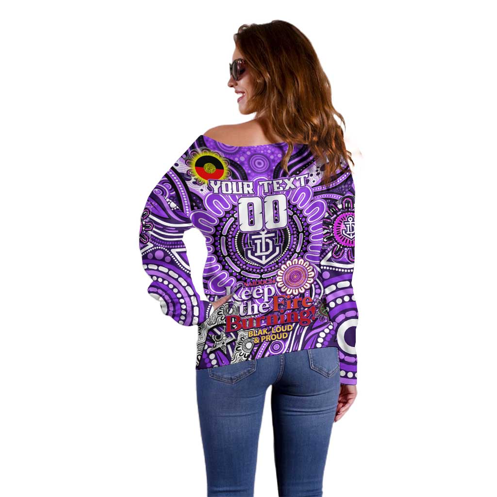Custom Fremantle Dockers Freo NAIDOC Week 2024 Off Shoulder Sweater Mascot Football