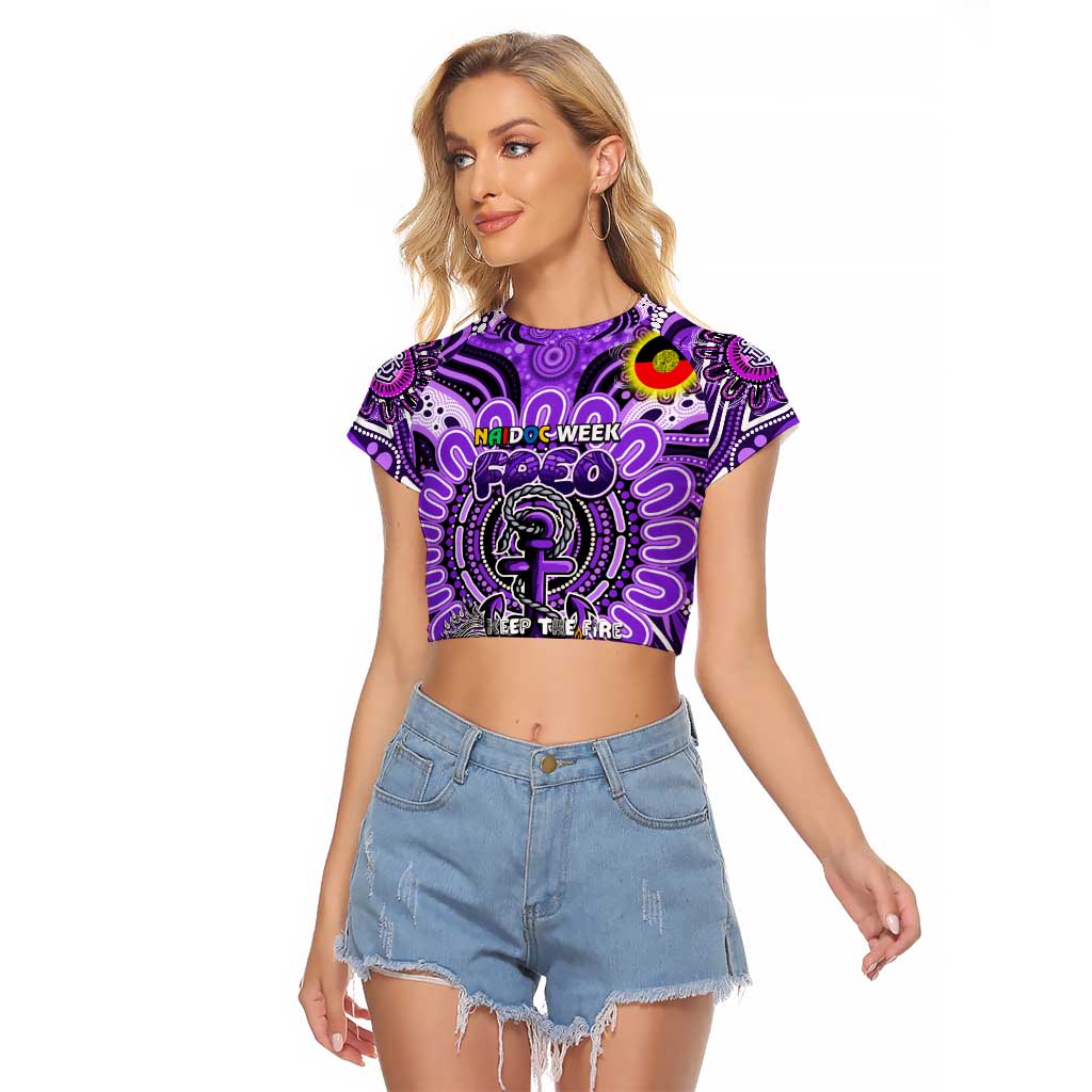 Custom Fremantle Dockers Freo NAIDOC Week 2024 Raglan Cropped T Shirt Mascot Football