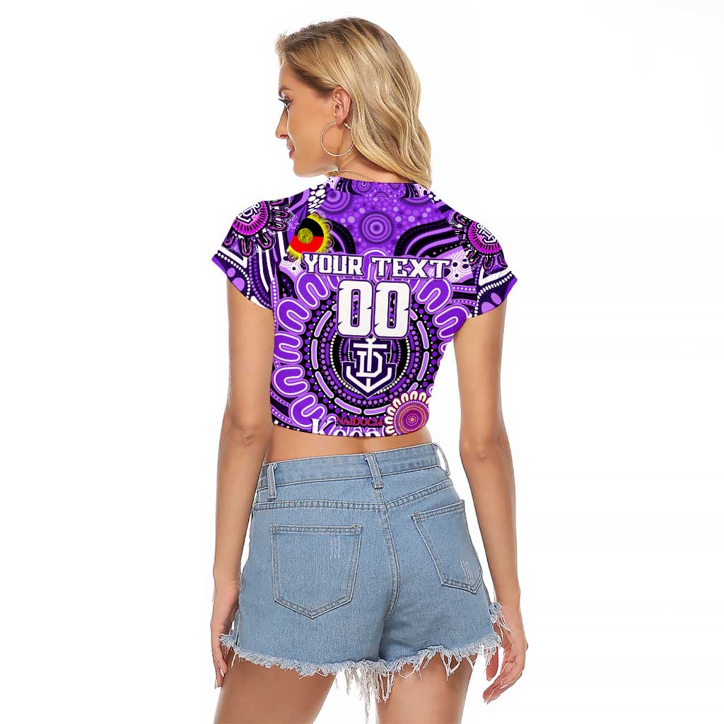 Custom Fremantle Dockers Freo NAIDOC Week 2024 Raglan Cropped T Shirt Mascot Football