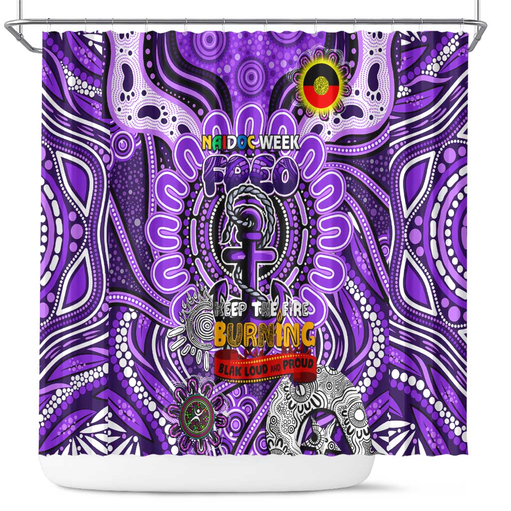 Fremantle Dockers Freo NAIDOC Week 2024 Shower Curtain Mascot Football