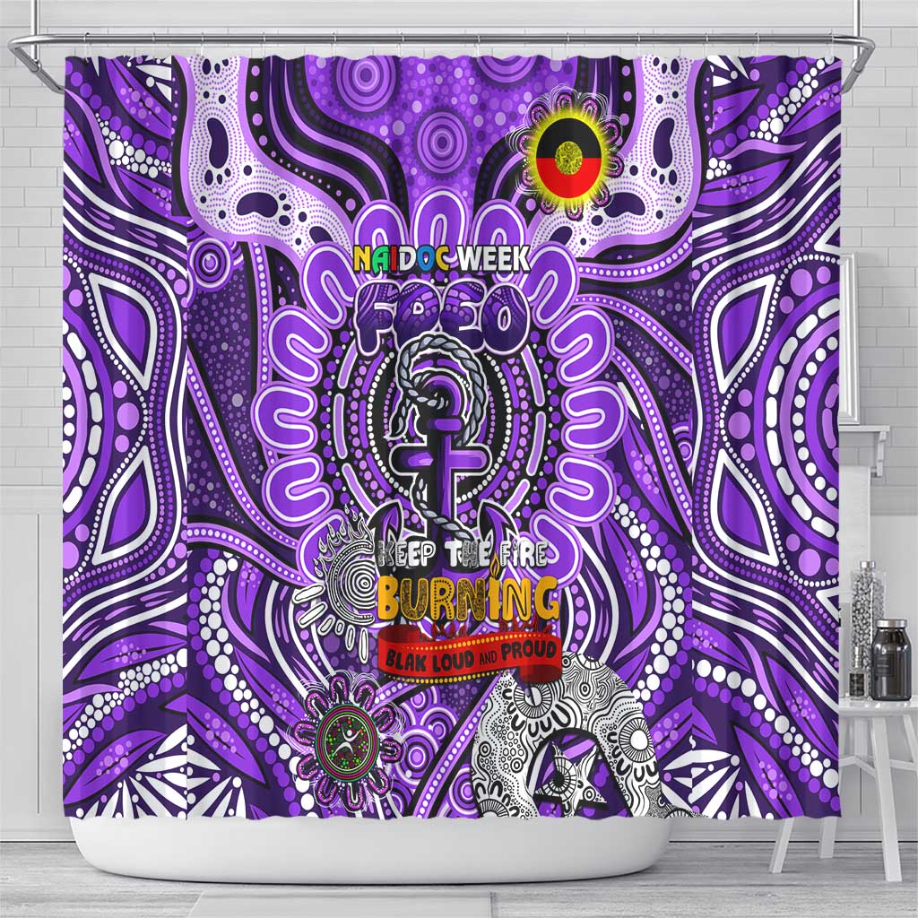 Fremantle Dockers Freo NAIDOC Week 2024 Shower Curtain Mascot Football