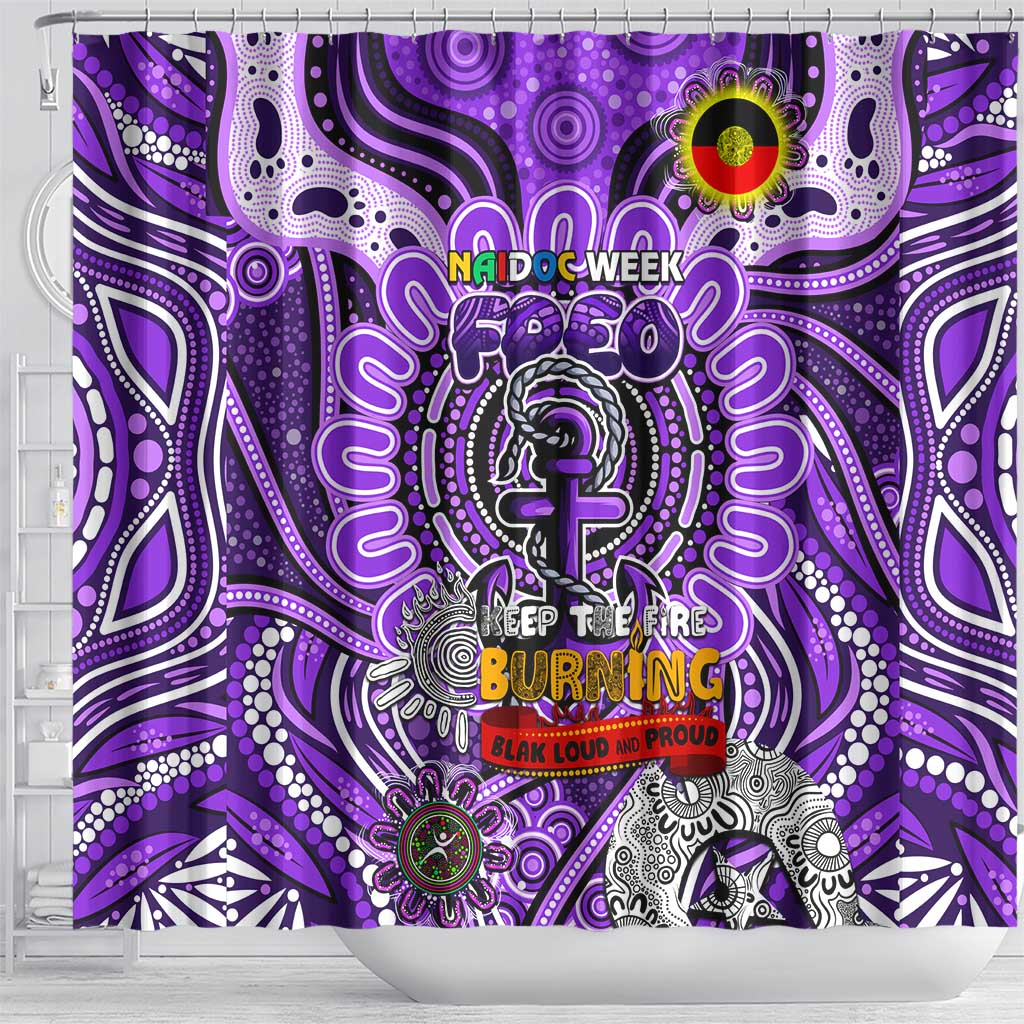 Fremantle Dockers Freo NAIDOC Week 2024 Shower Curtain Mascot Football