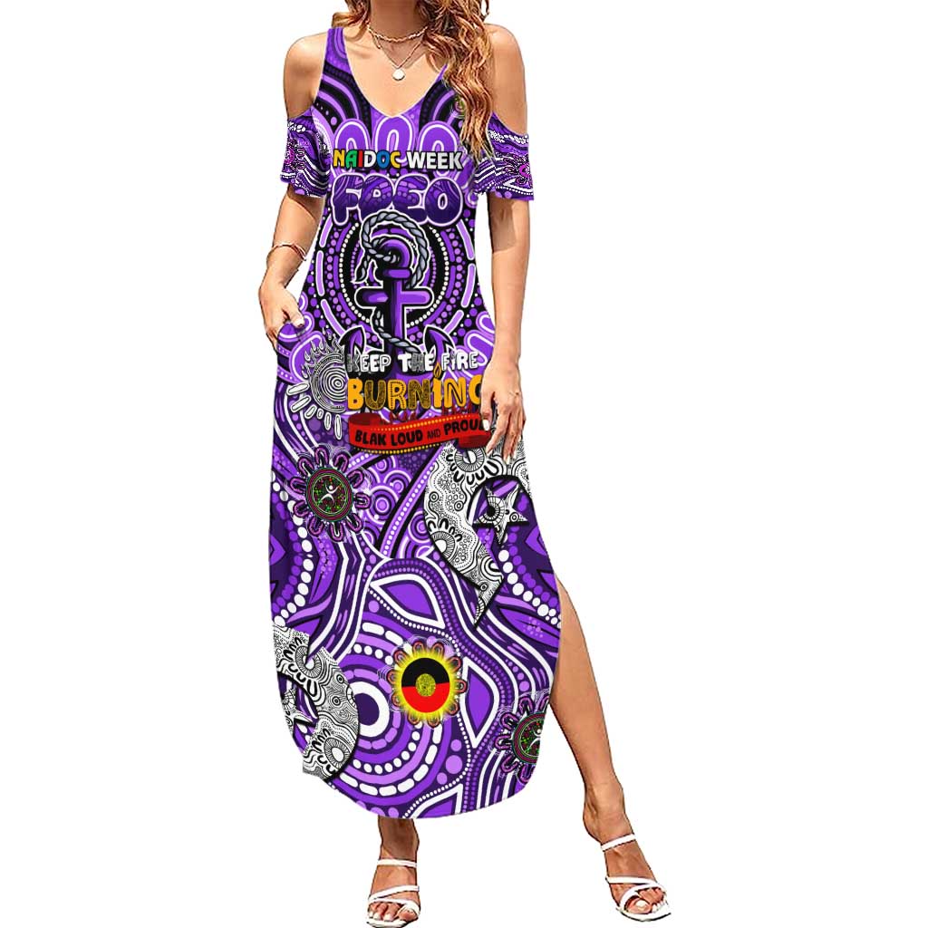 Custom Fremantle Dockers Freo NAIDOC Week 2024 Summer Maxi Dress Mascot Football