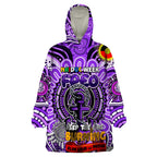 Custom Fremantle Dockers Freo NAIDOC Week 2024 Wearable Blanket Hoodie Mascot Football