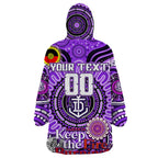 Custom Fremantle Dockers Freo NAIDOC Week 2024 Wearable Blanket Hoodie Mascot Football