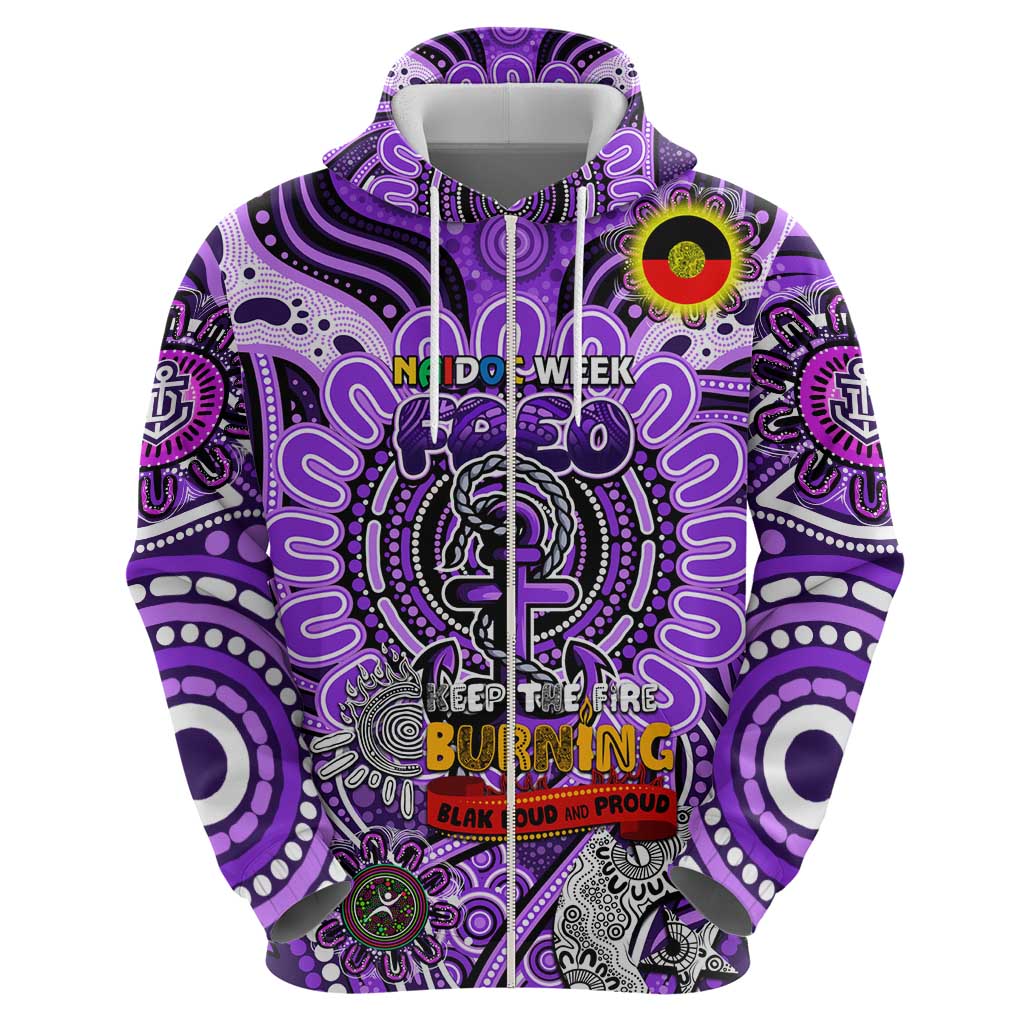Custom Fremantle Dockers Freo NAIDOC Week 2024 Zip Hoodie Mascot Football