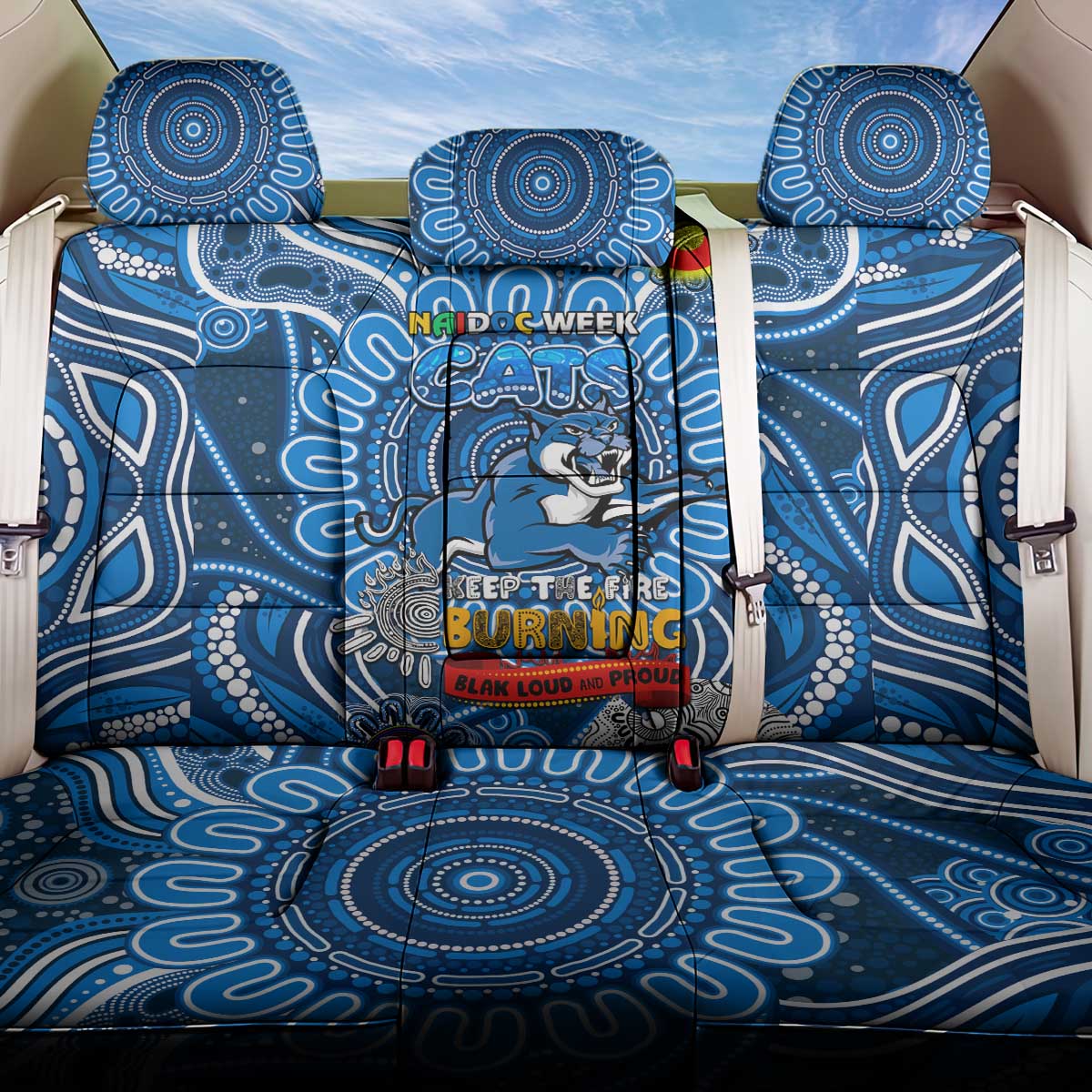 Geelong Cats NAIDOC Week 2024 Back Car Seat Cover Mascot Football