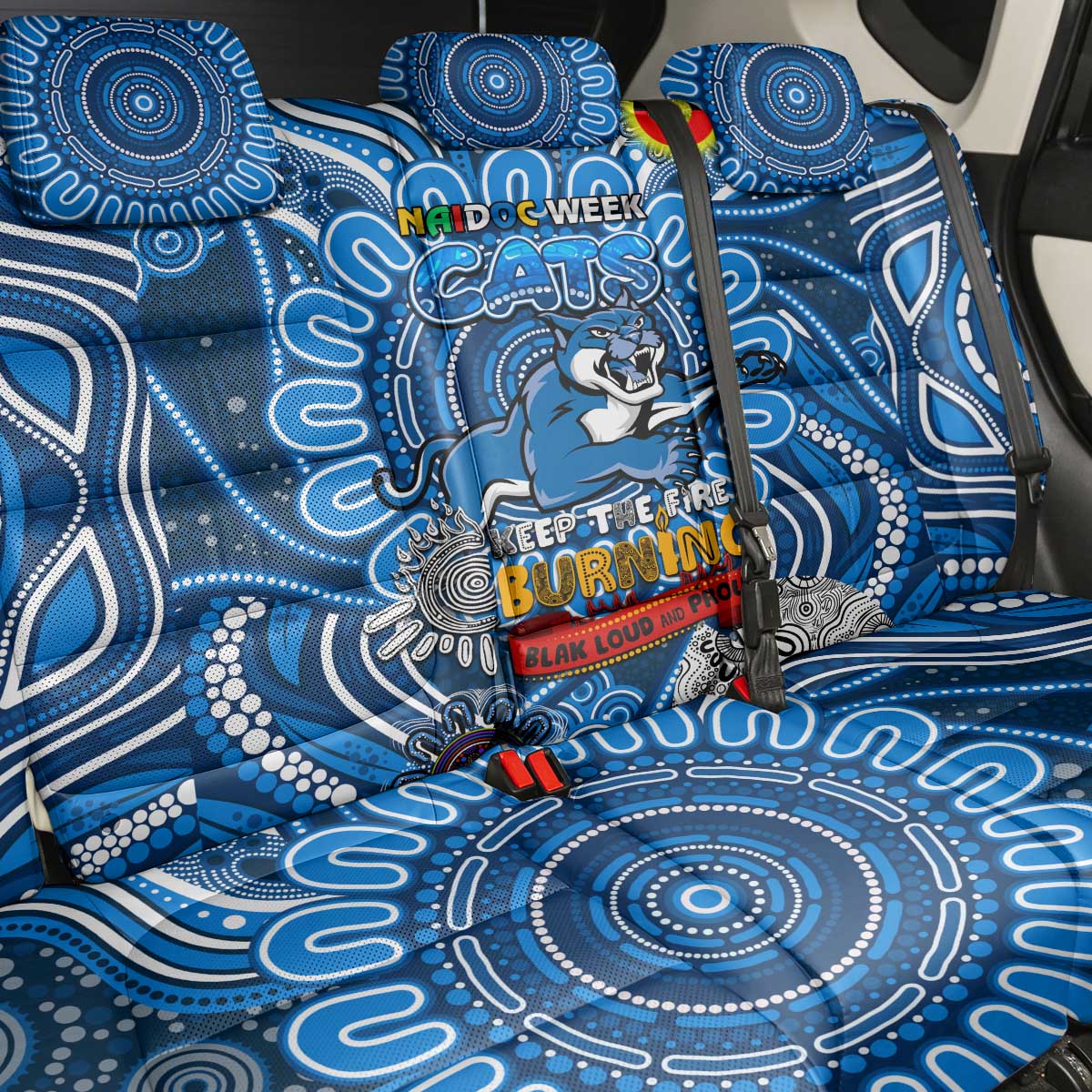 Geelong Cats NAIDOC Week 2024 Back Car Seat Cover Mascot Football