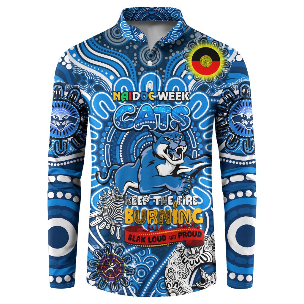 Custom Geelong Cats NAIDOC Week 2024 Button Sweatshirt Mascot Football