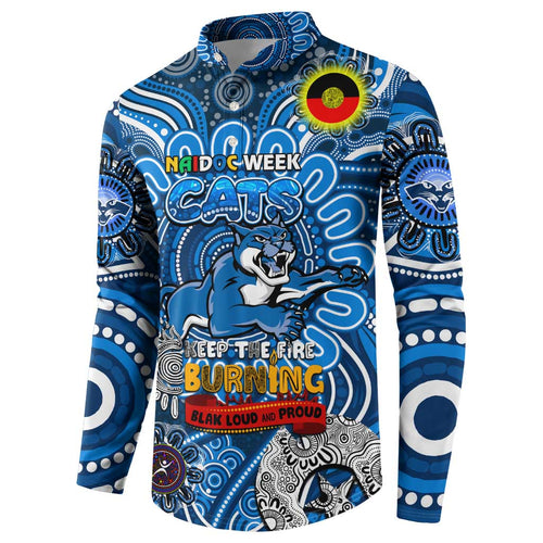Custom Geelong Cats NAIDOC Week 2024 Button Sweatshirt Mascot Football