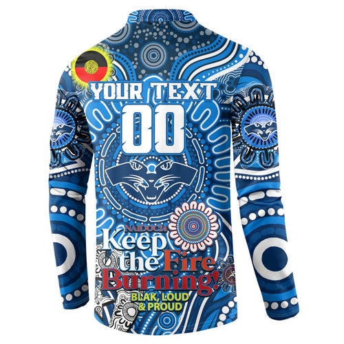Custom Geelong Cats NAIDOC Week 2024 Button Sweatshirt Mascot Football