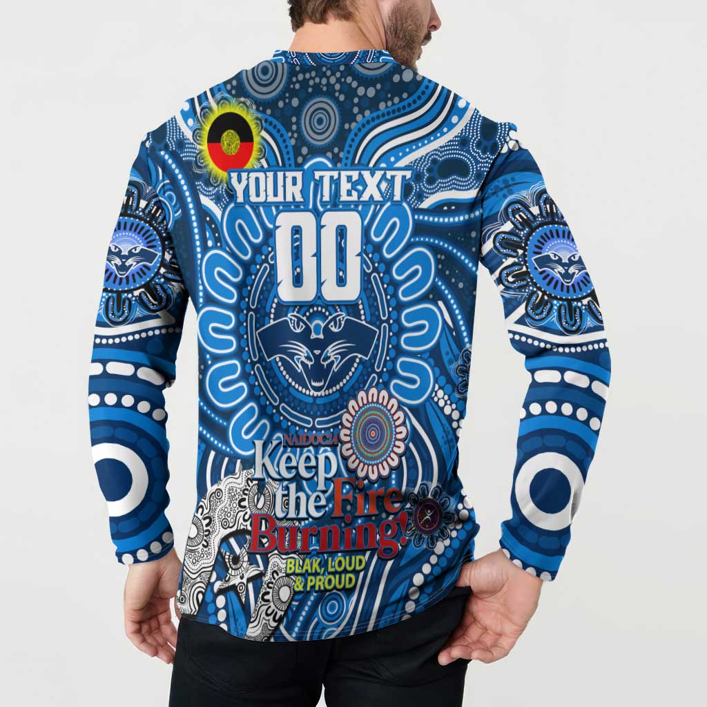 Custom Geelong Cats NAIDOC Week 2024 Button Sweatshirt Mascot Football