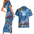 Custom Geelong Cats NAIDOC Week 2024 Couples Matching Short Sleeve Bodycon Dress and Hawaiian Shirt Mascot Football