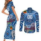 Custom Geelong Cats NAIDOC Week 2024 Couples Matching Short Sleeve Bodycon Dress and Long Sleeve Button Shirt Mascot Football