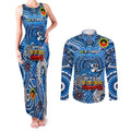 Custom Geelong Cats NAIDOC Week 2024 Couples Matching Tank Maxi Dress and Long Sleeve Button Shirt Mascot Football