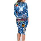 Custom Geelong Cats NAIDOC Week 2024 Family Matching Long Sleeve Bodycon Dress and Hawaiian Shirt Mascot Football