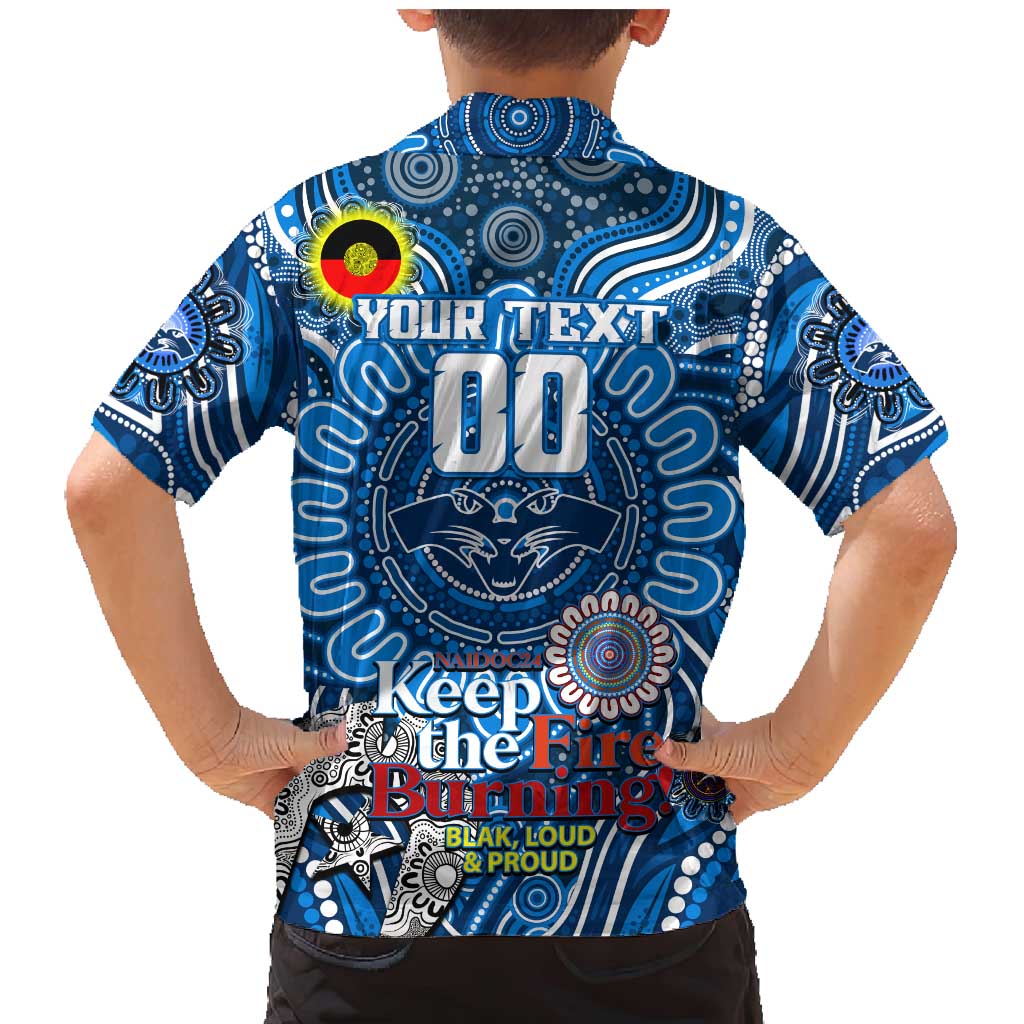 Custom Geelong Cats NAIDOC Week 2024 Family Matching Mermaid Dress and Hawaiian Shirt Mascot Football