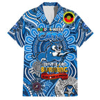 Custom Geelong Cats NAIDOC Week 2024 Family Matching Off Shoulder Maxi Dress and Hawaiian Shirt Mascot Football