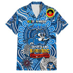 Custom Geelong Cats NAIDOC Week 2024 Family Matching Off Shoulder Short Dress and Hawaiian Shirt Mascot Football