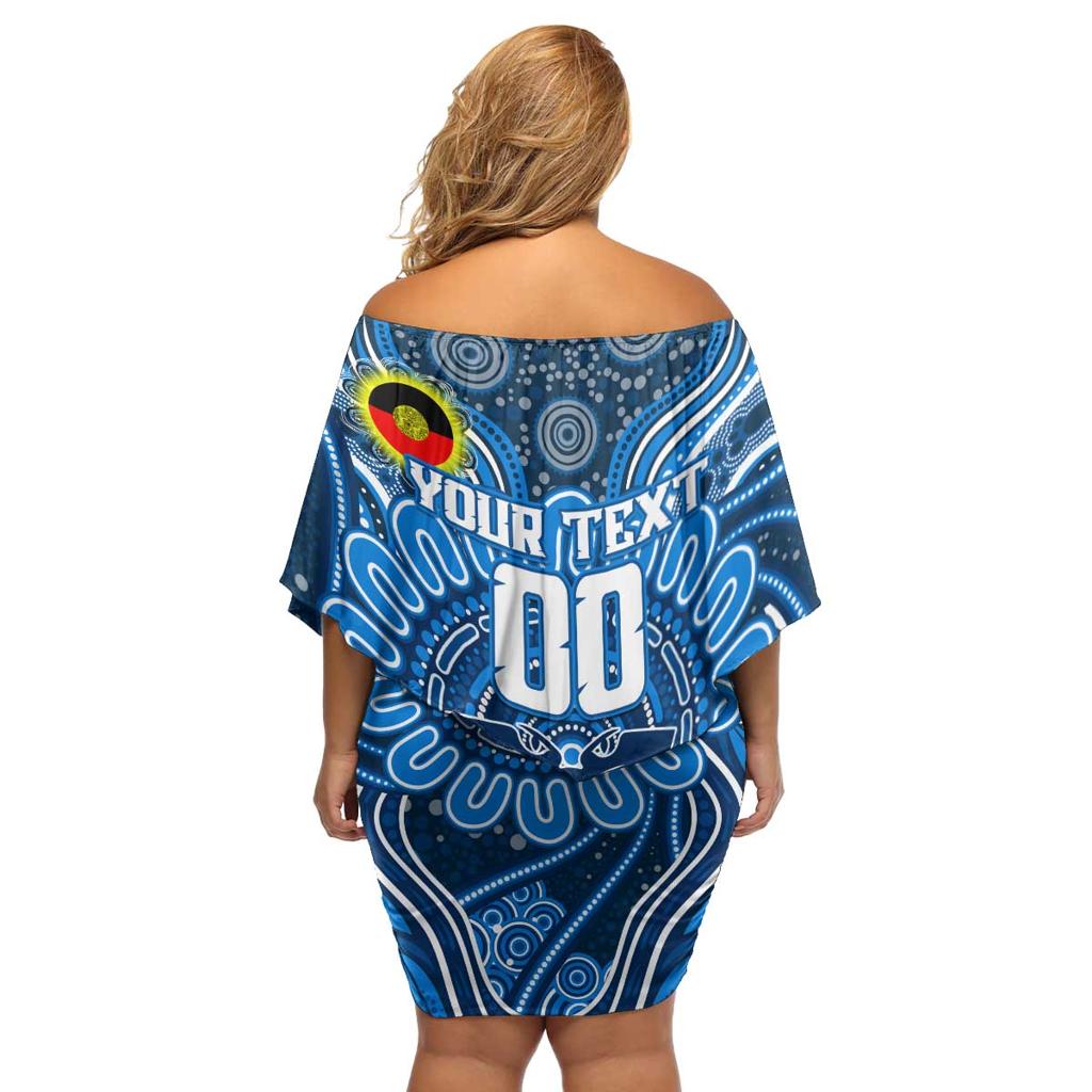 Custom Geelong Cats NAIDOC Week 2024 Family Matching Off Shoulder Short Dress and Hawaiian Shirt Mascot Football