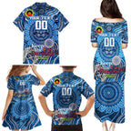 Custom Geelong Cats NAIDOC Week 2024 Family Matching Puletasi and Hawaiian Shirt Mascot Football