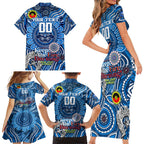 Custom Geelong Cats NAIDOC Week 2024 Family Matching Short Sleeve Bodycon Dress and Hawaiian Shirt Mascot Football