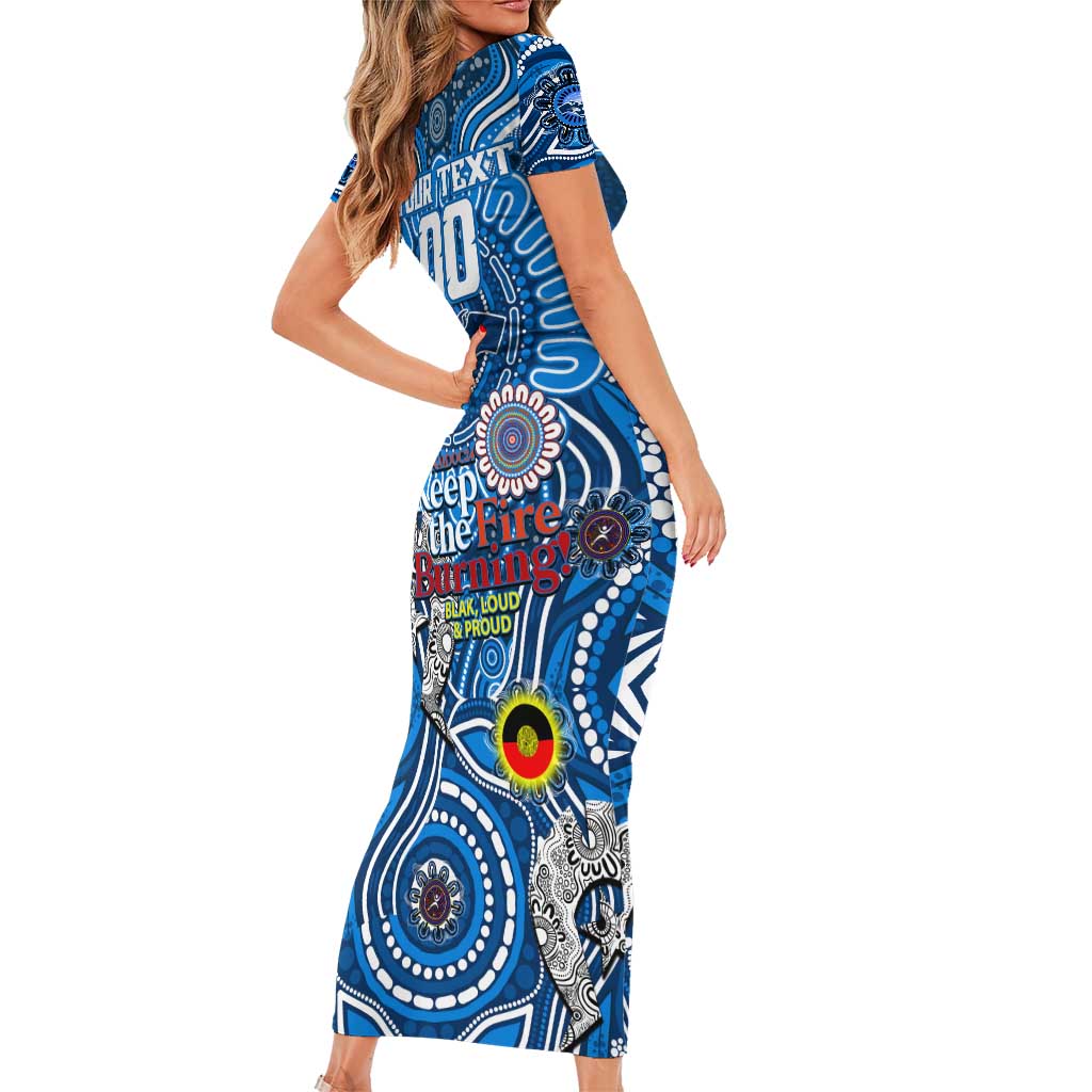 Custom Geelong Cats NAIDOC Week 2024 Family Matching Short Sleeve Bodycon Dress and Hawaiian Shirt Mascot Football