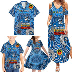 Custom Geelong Cats NAIDOC Week 2024 Family Matching Summer Maxi Dress and Hawaiian Shirt Mascot Football