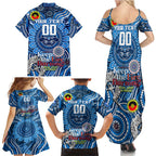 Custom Geelong Cats NAIDOC Week 2024 Family Matching Summer Maxi Dress and Hawaiian Shirt Mascot Football