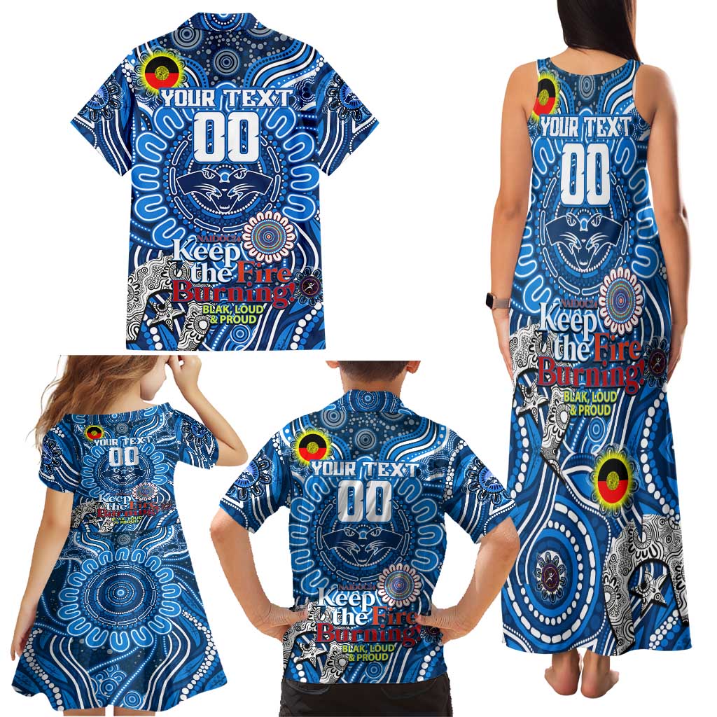 Custom Geelong Cats NAIDOC Week 2024 Family Matching Tank Maxi Dress and Hawaiian Shirt Mascot Football