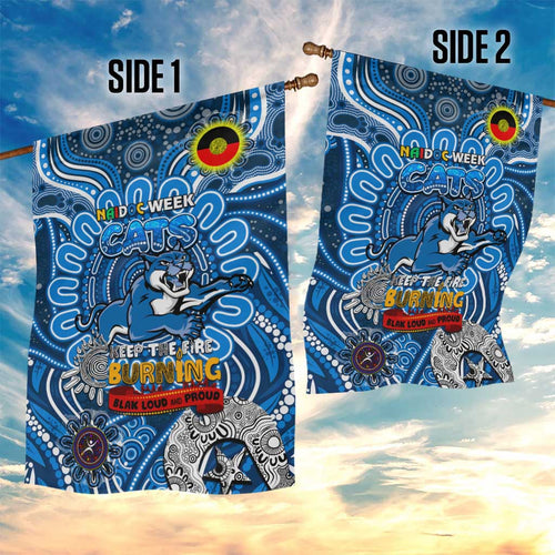 Geelong Cats NAIDOC Week 2024 Garden Flag Mascot Football