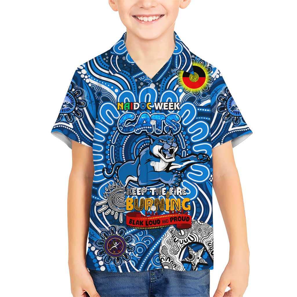 Custom Geelong Cats NAIDOC Week 2024 Kid Hawaiian Shirt Mascot Football