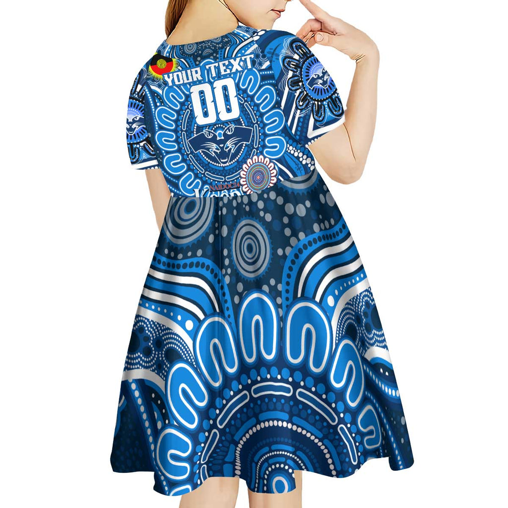 Custom Geelong Cats NAIDOC Week 2024 Kid Short Sleeve Dress Mascot Football