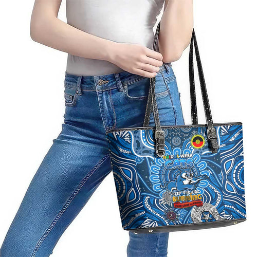 Geelong Cats NAIDOC Week 2024 Leather Tote Bag Mascot Football