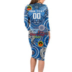 Custom Geelong Cats NAIDOC Week 2024 Long Sleeve Bodycon Dress Mascot Football