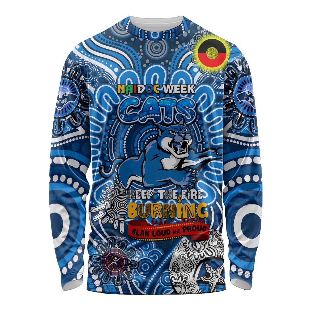 Custom Geelong Cats NAIDOC Week 2024 Long Sleeve Shirt Mascot Football