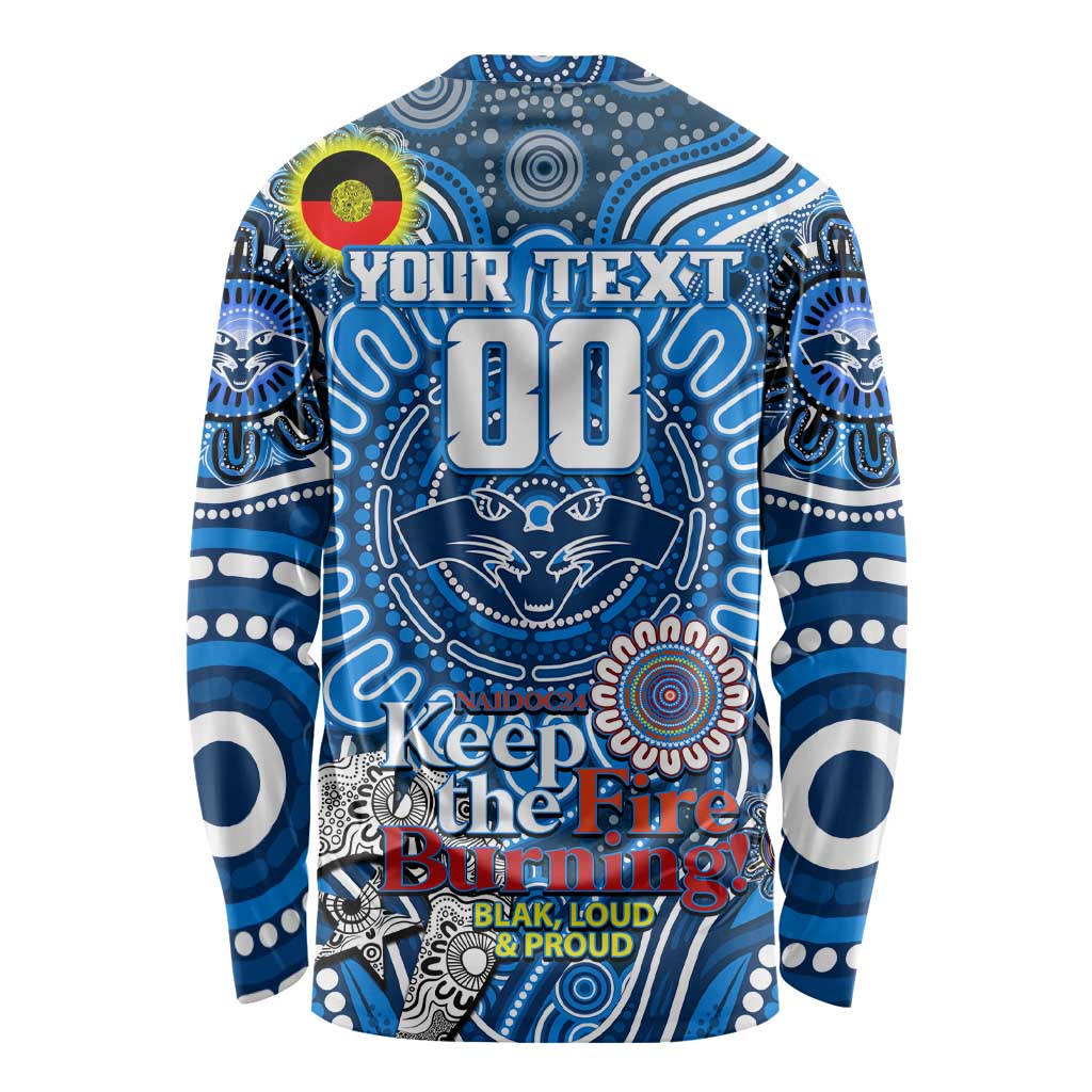 Custom Geelong Cats NAIDOC Week 2024 Long Sleeve Shirt Mascot Football