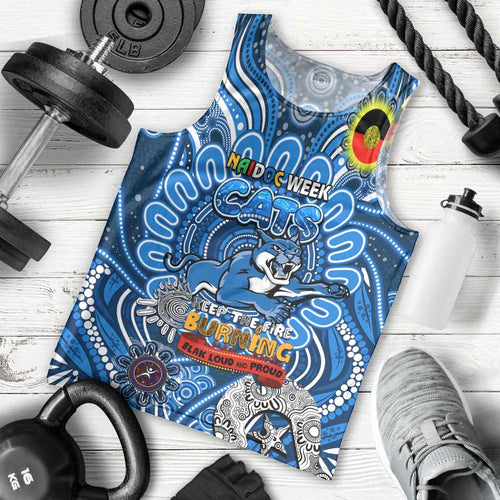Custom Geelong Cats NAIDOC Week 2024 Men Tank Top Mascot Football