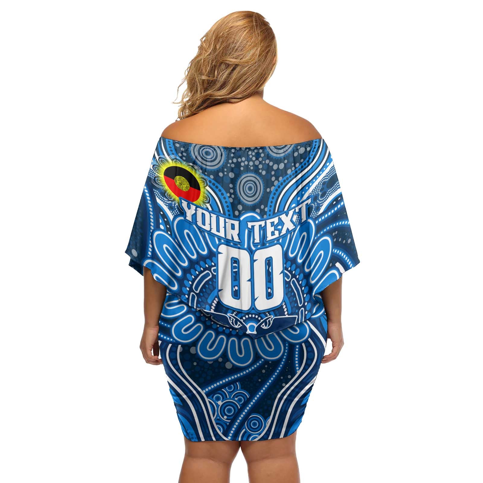 Custom Geelong Cats NAIDOC Week 2024 Off Shoulder Short Dress Mascot Football