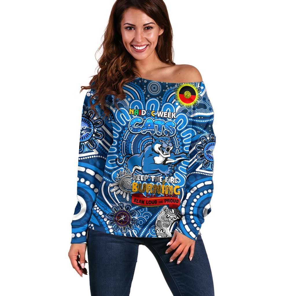 Custom Geelong Cats NAIDOC Week 2024 Off Shoulder Sweater Mascot Football