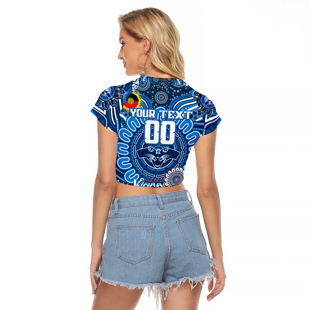 Custom Geelong Cats NAIDOC Week 2024 Raglan Cropped T Shirt Mascot Football