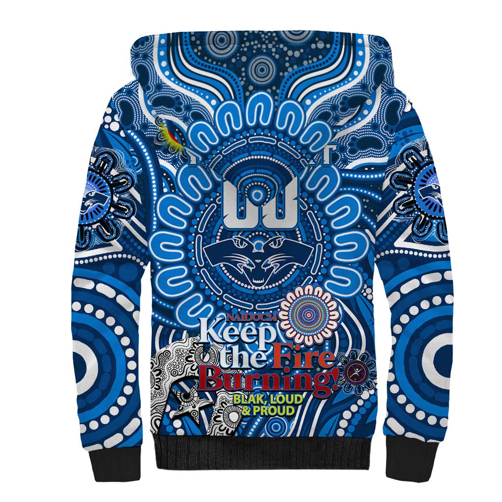 Custom Geelong Cats NAIDOC Week 2024 Sherpa Hoodie Mascot Football