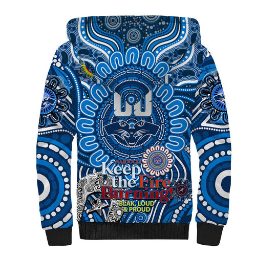 Custom Geelong Cats NAIDOC Week 2024 Sherpa Hoodie Mascot Football