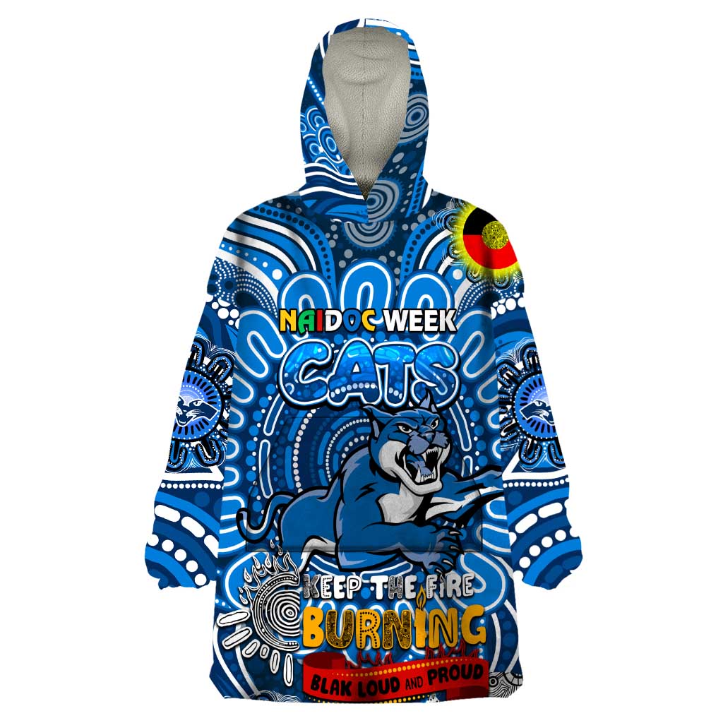 Custom Geelong Cats NAIDOC Week 2024 Wearable Blanket Hoodie Mascot Football