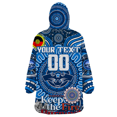 Custom Geelong Cats NAIDOC Week 2024 Wearable Blanket Hoodie Mascot Football