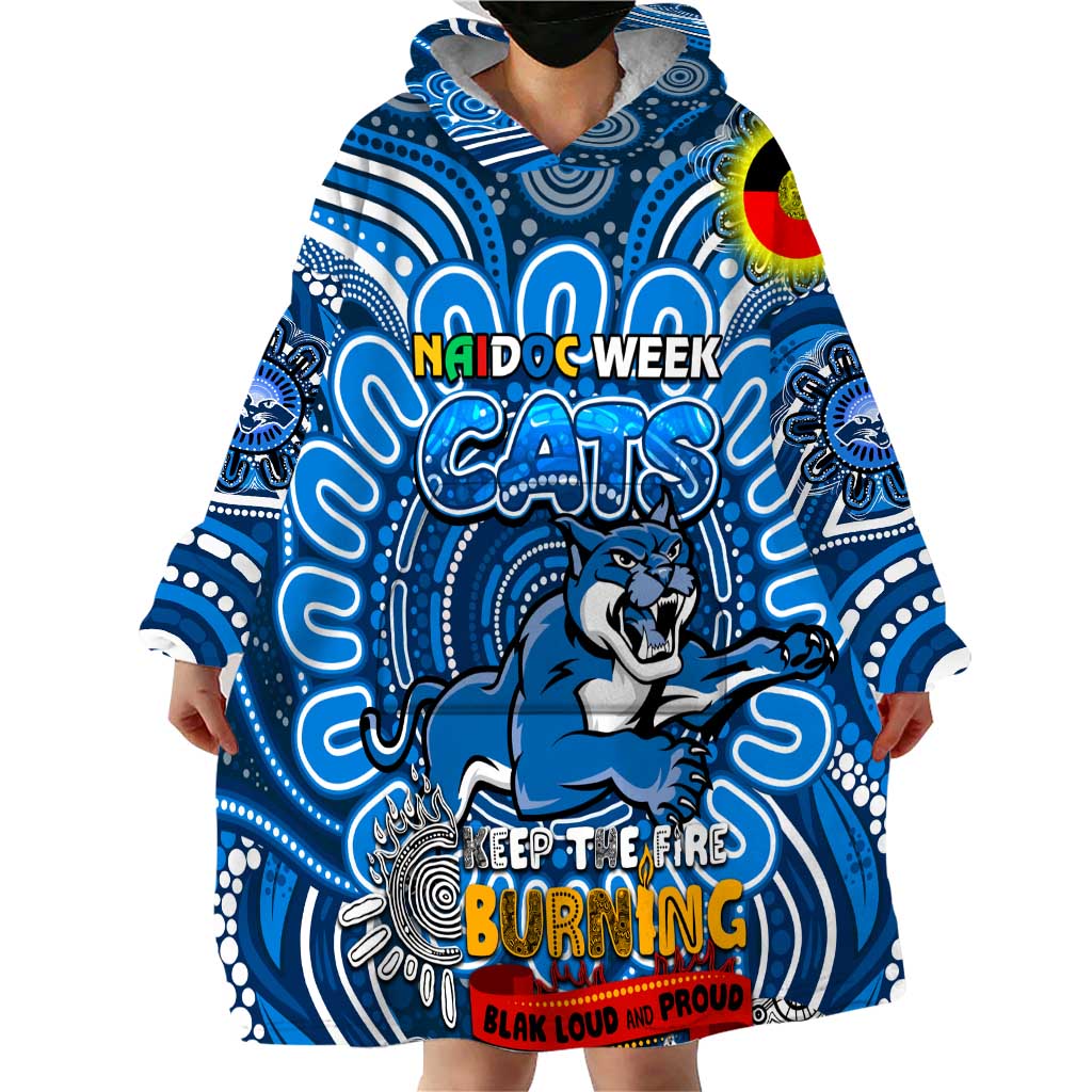 Custom Geelong Cats NAIDOC Week 2024 Wearable Blanket Hoodie Mascot Football