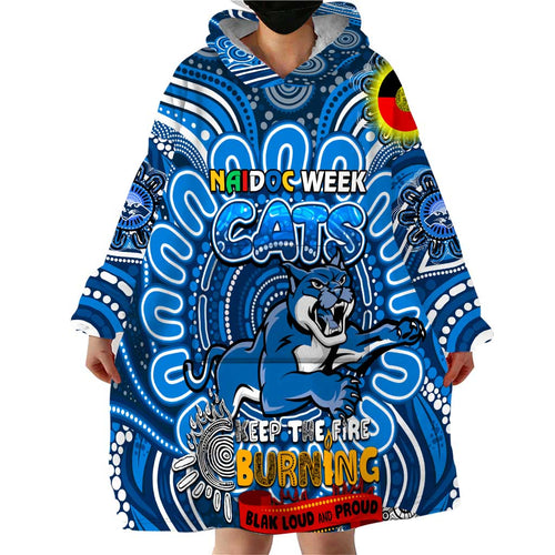 Custom Geelong Cats NAIDOC Week 2024 Wearable Blanket Hoodie Mascot Football