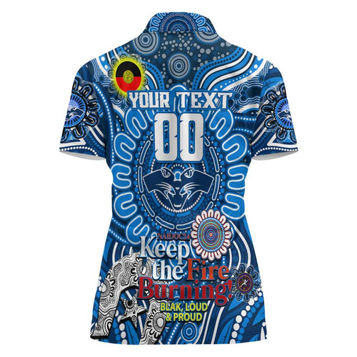 Custom Geelong Cats NAIDOC Week 2024 Women Polo Shirt Mascot Football