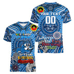Custom Geelong Cats NAIDOC Week 2024 Women V-Neck T-Shirt Mascot Football